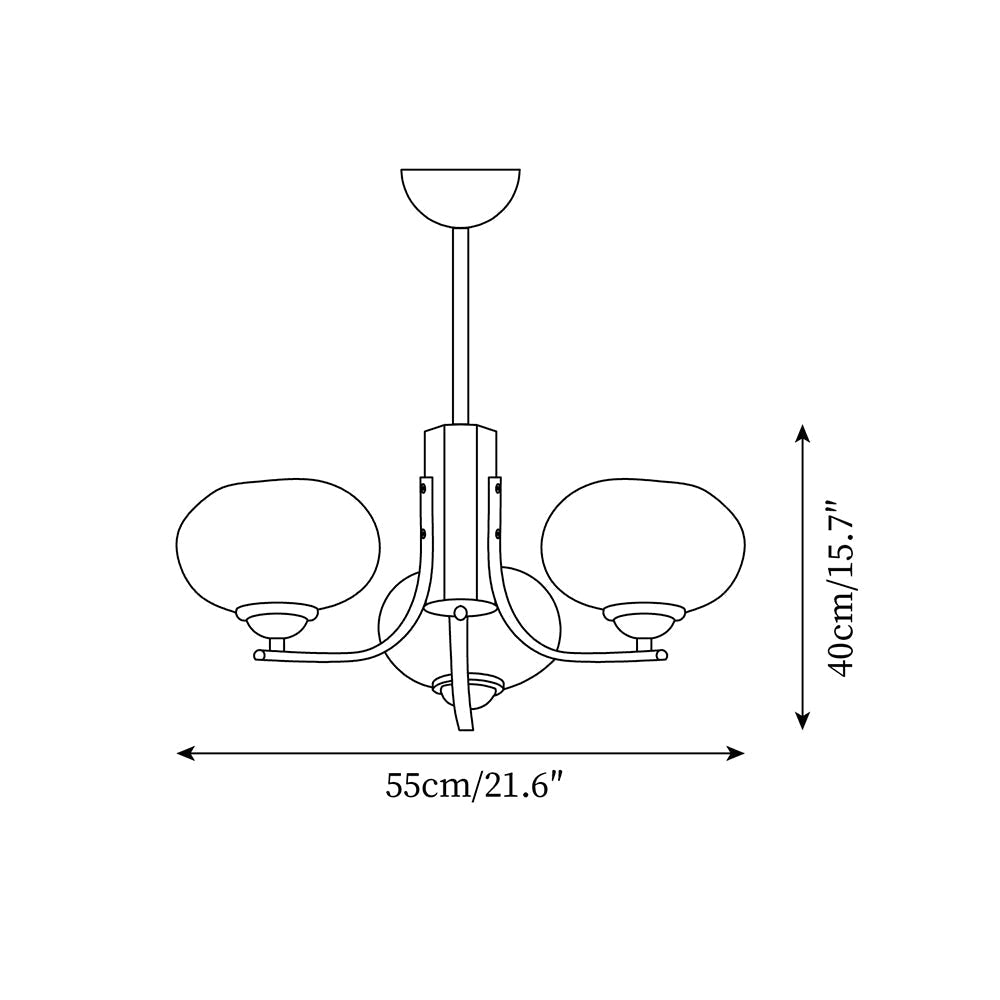Auralyn 6-Light Amber Glass Globe Chandelier | Fioriscas