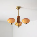 Auralyn 6-Light Amber Glass Globe Chandelier | Fioriscas