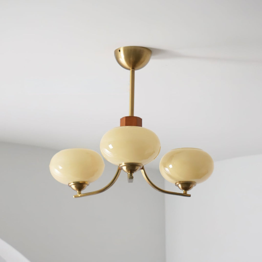Auralyn 6-Light Amber Glass Globe Chandelier | Fioriscas
