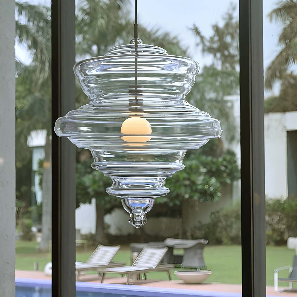 Aurelia Glass Pendant Light With Intricate Handcrafted Silhouette