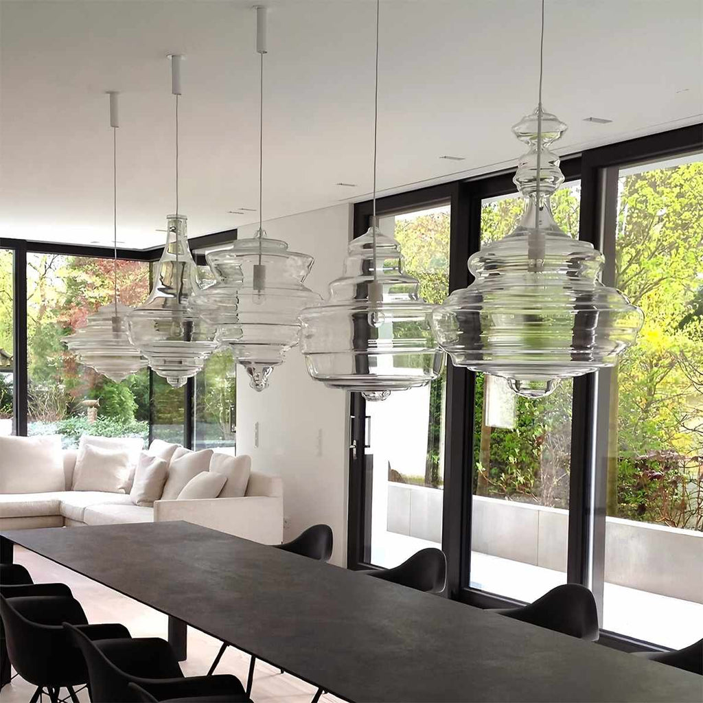 Aurelia Glass Pendant Light With Intricate Handcrafted Silhouette