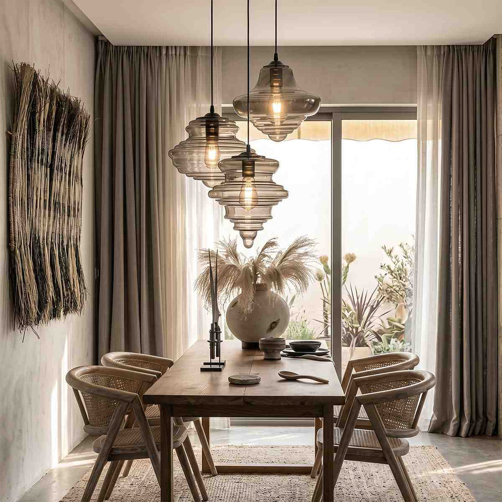 Aurelia Glass Pendant Light With Intricate Handcrafted Silhouette