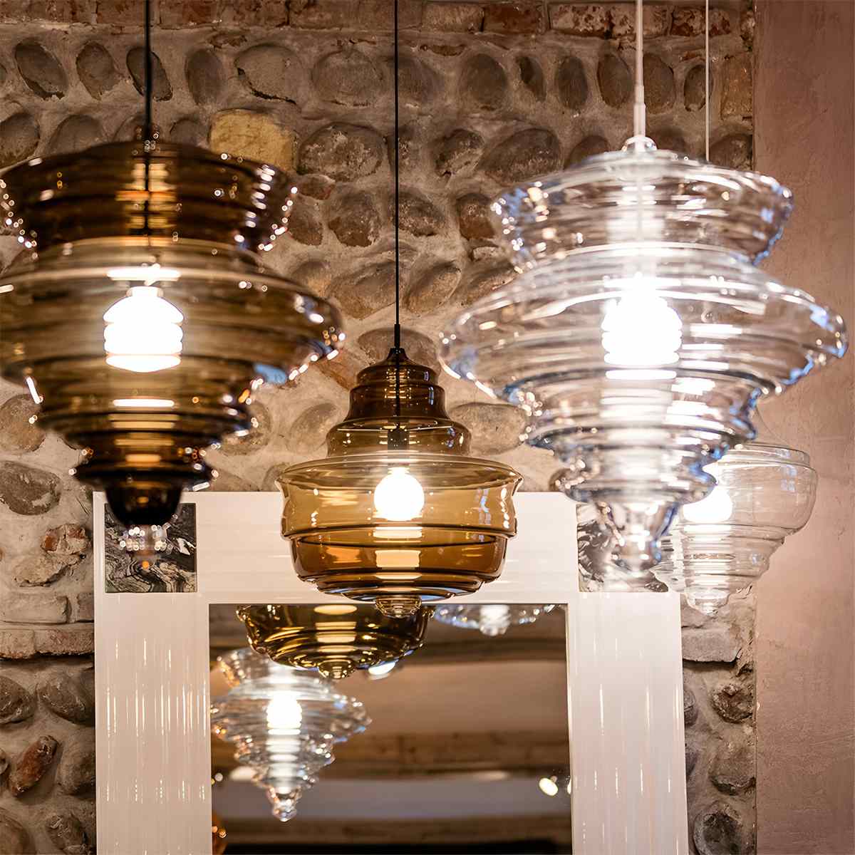 Aurelia Glass Pendant Light With Intricate Handcrafted Silhouette
