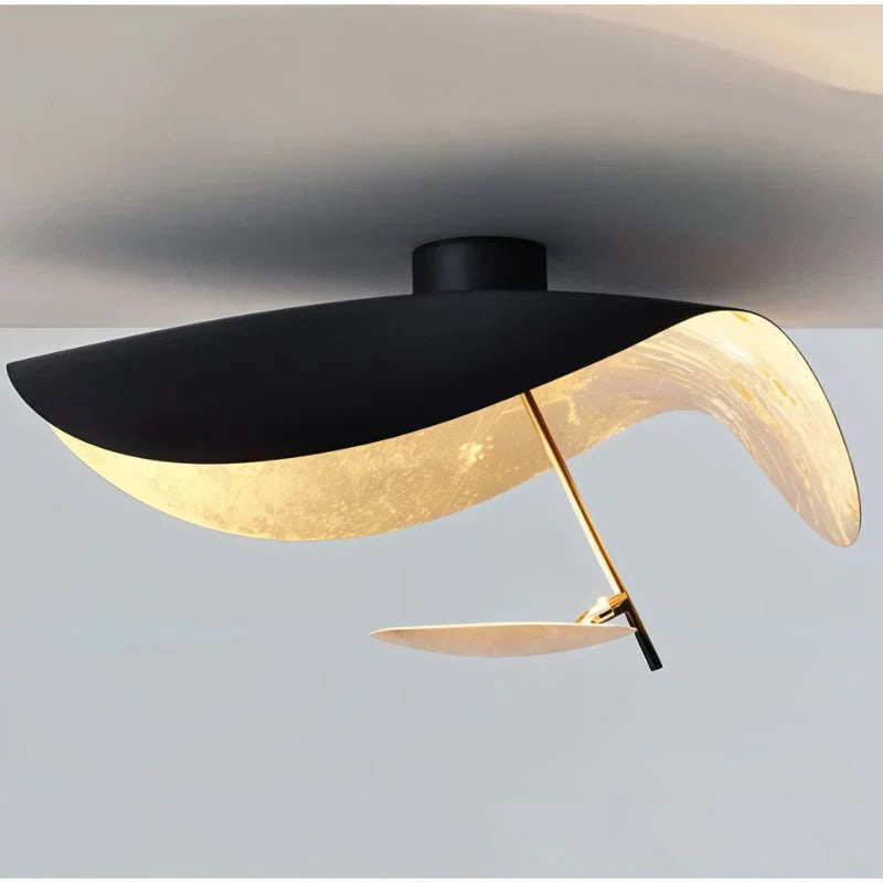 VerdeLeaf Orb Ceiling Light With Reflective Disc And Metal Shade