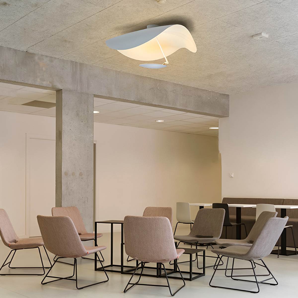 VerdeLeaf Orb Ceiling Light With Reflective Disc And Metal Shade