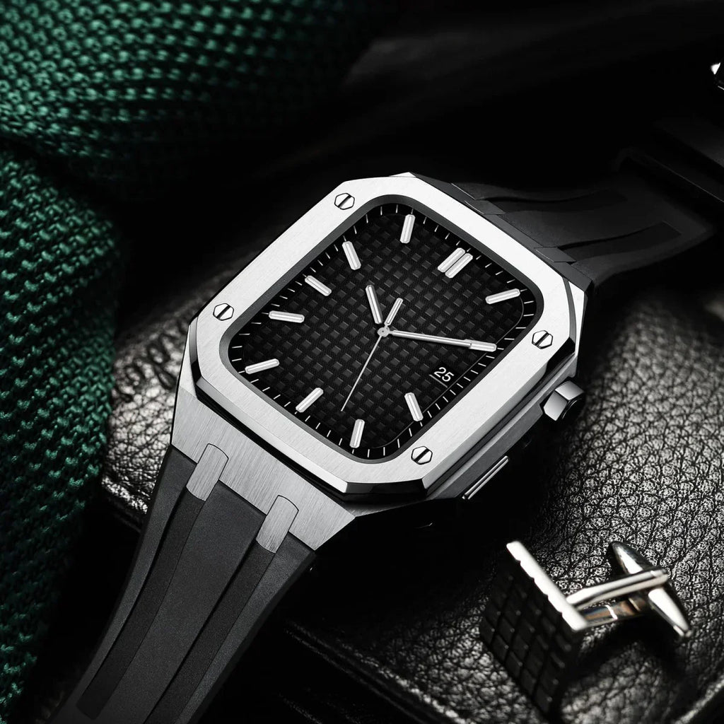 Apple Watch Case & Silicone Band Kit, Kirello 316L Steel