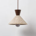 Ritta   Travertine Pendant Lamp Hat Shape | Fioriscas
