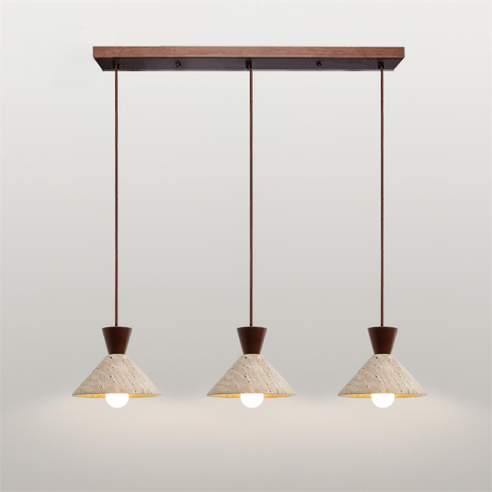 Ritta   Travertine Pendant Lamp Hat Shape | Fioriscas