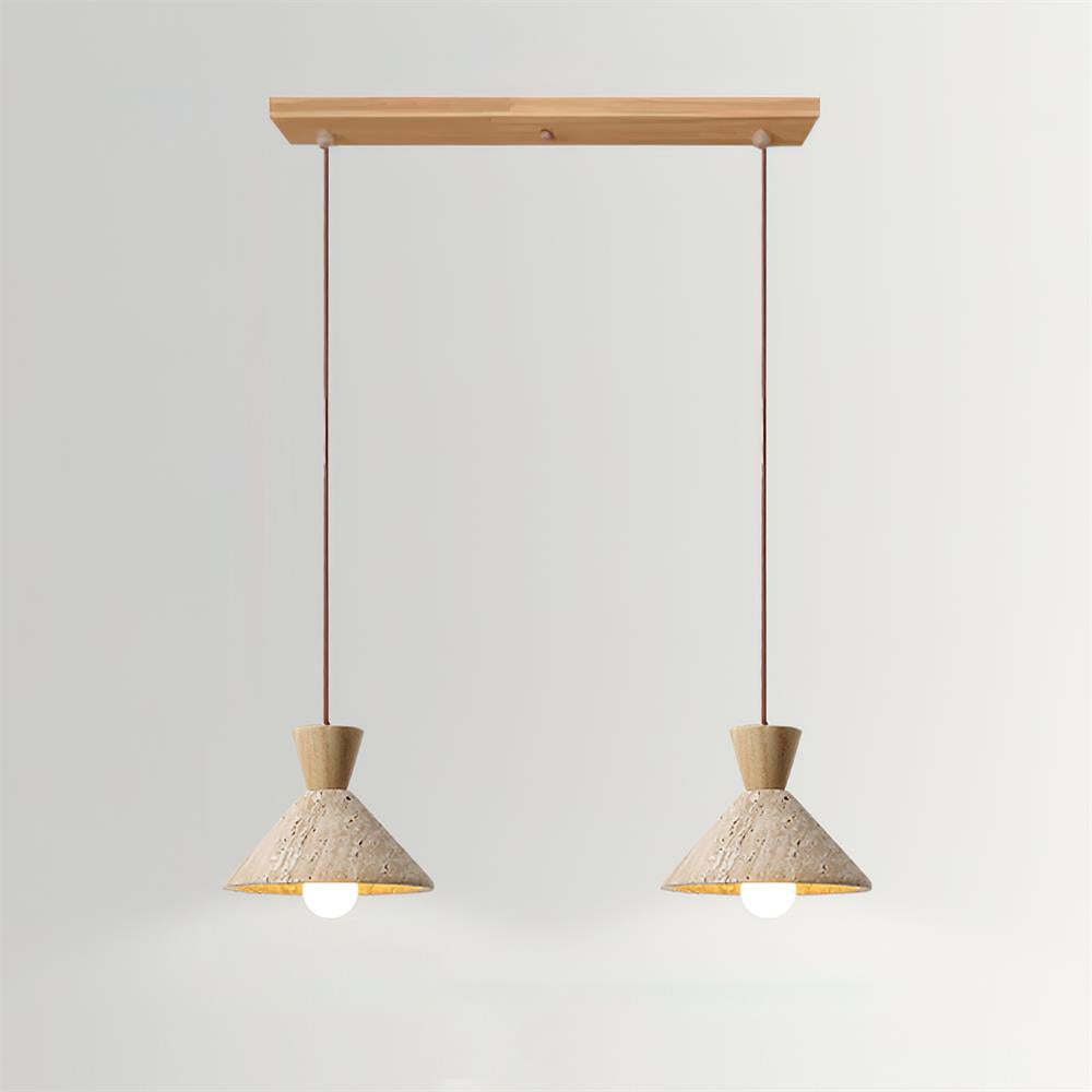 Ritta   Travertine Pendant Lamp Hat Shape | Fioriscas