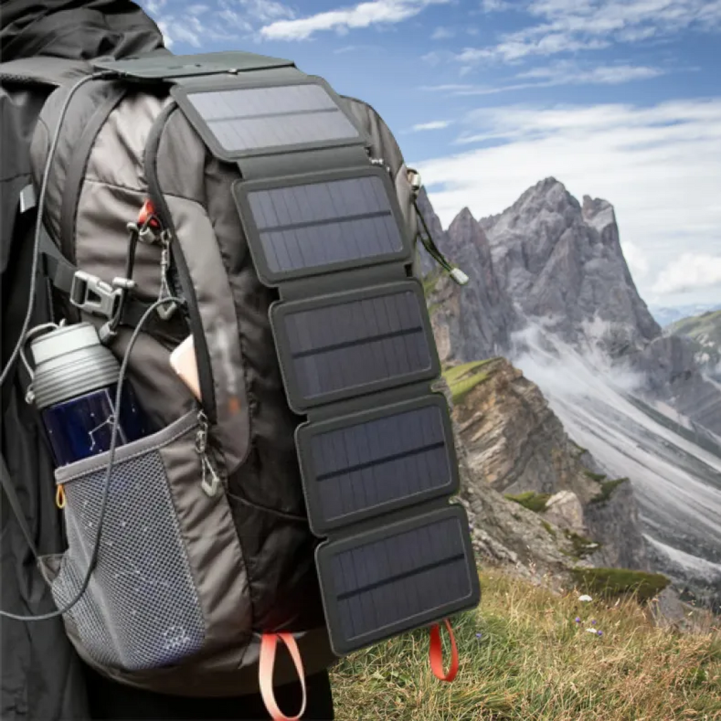 Foldable Solar Panel Charger For Phones And Small Devices, USB Output