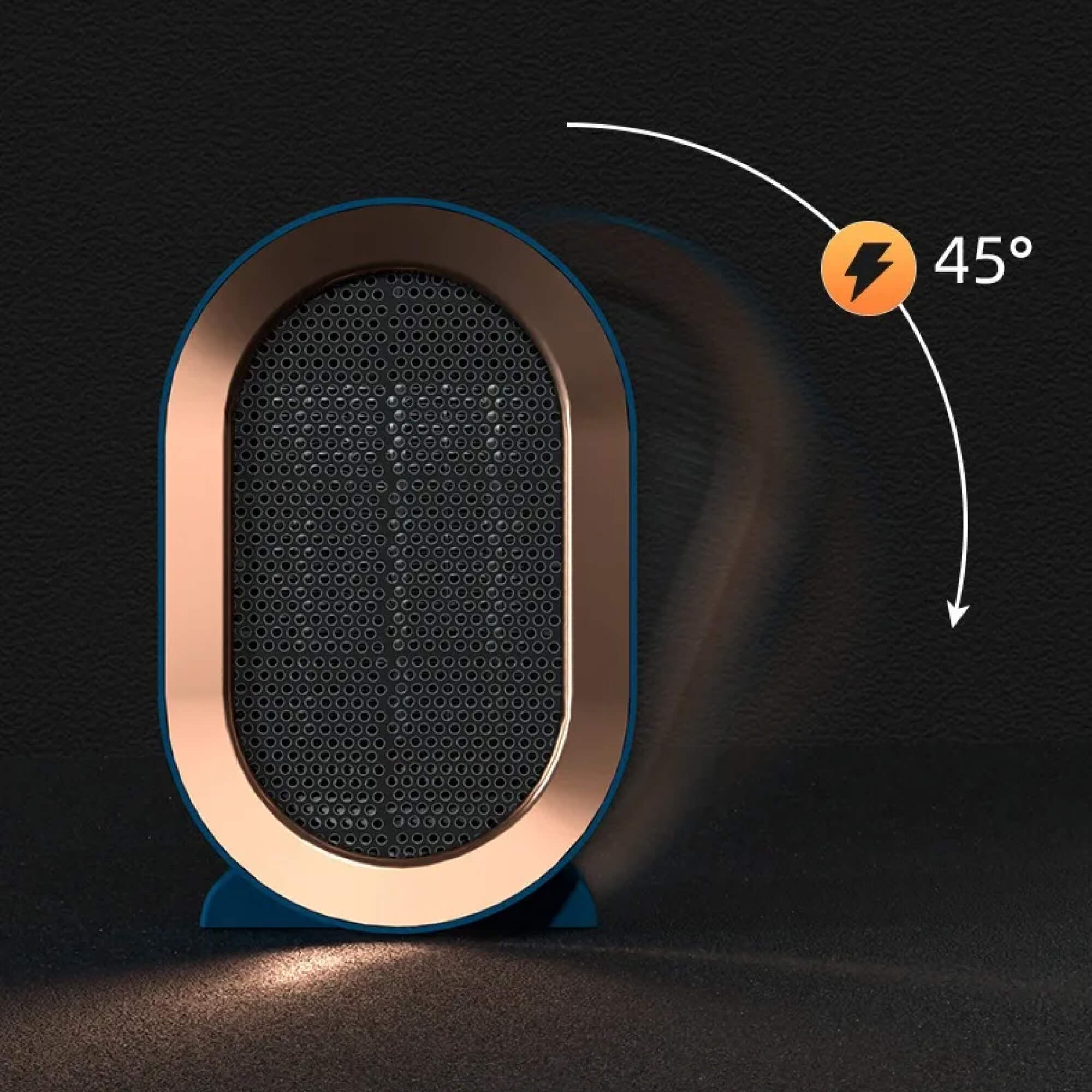 GlacioHeat Portable Ceramic Space Heater For Small Rooms