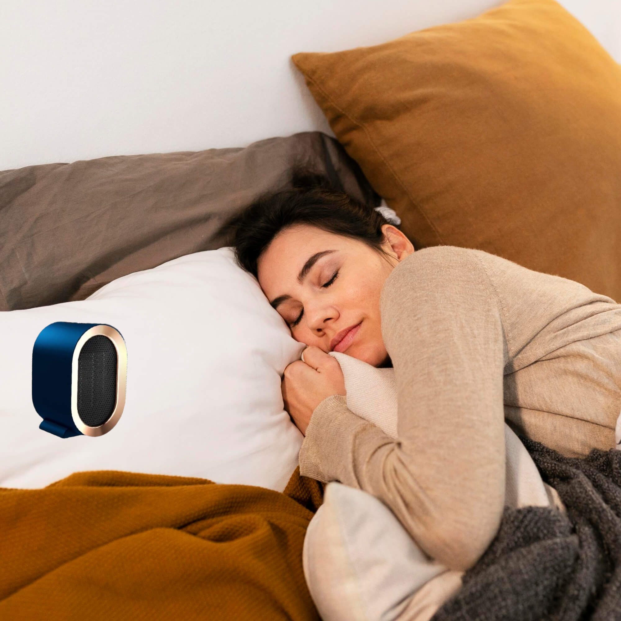 GlacioHeat Portable Ceramic Space Heater For Small Rooms