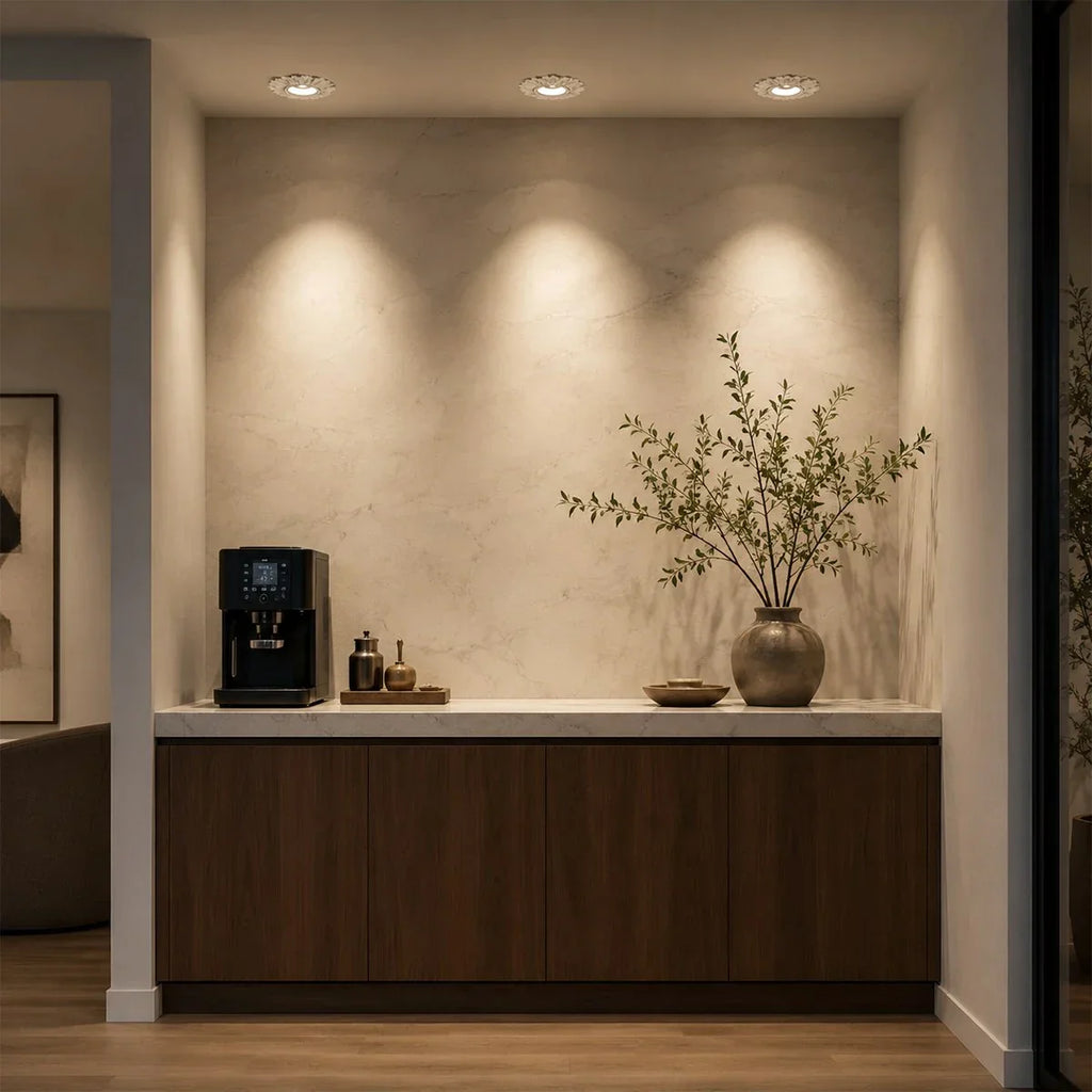 Floral French Plaster Spotlight For Recessed Ceiling Lighting