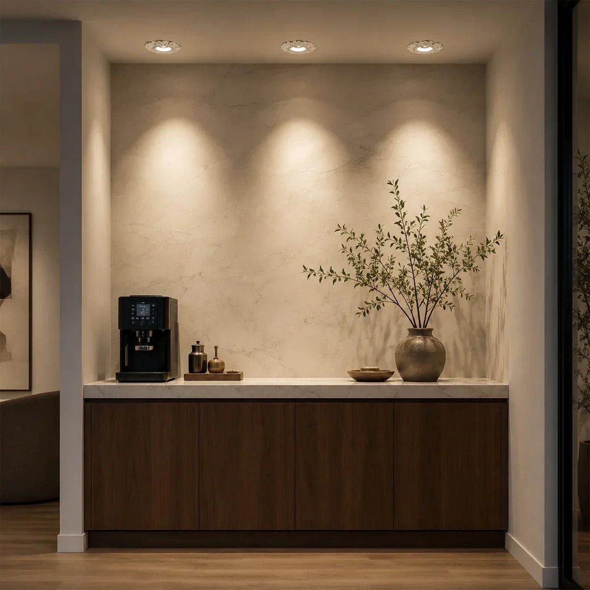 Floral French Plaster Spotlight For Recessed Ceiling Lighting