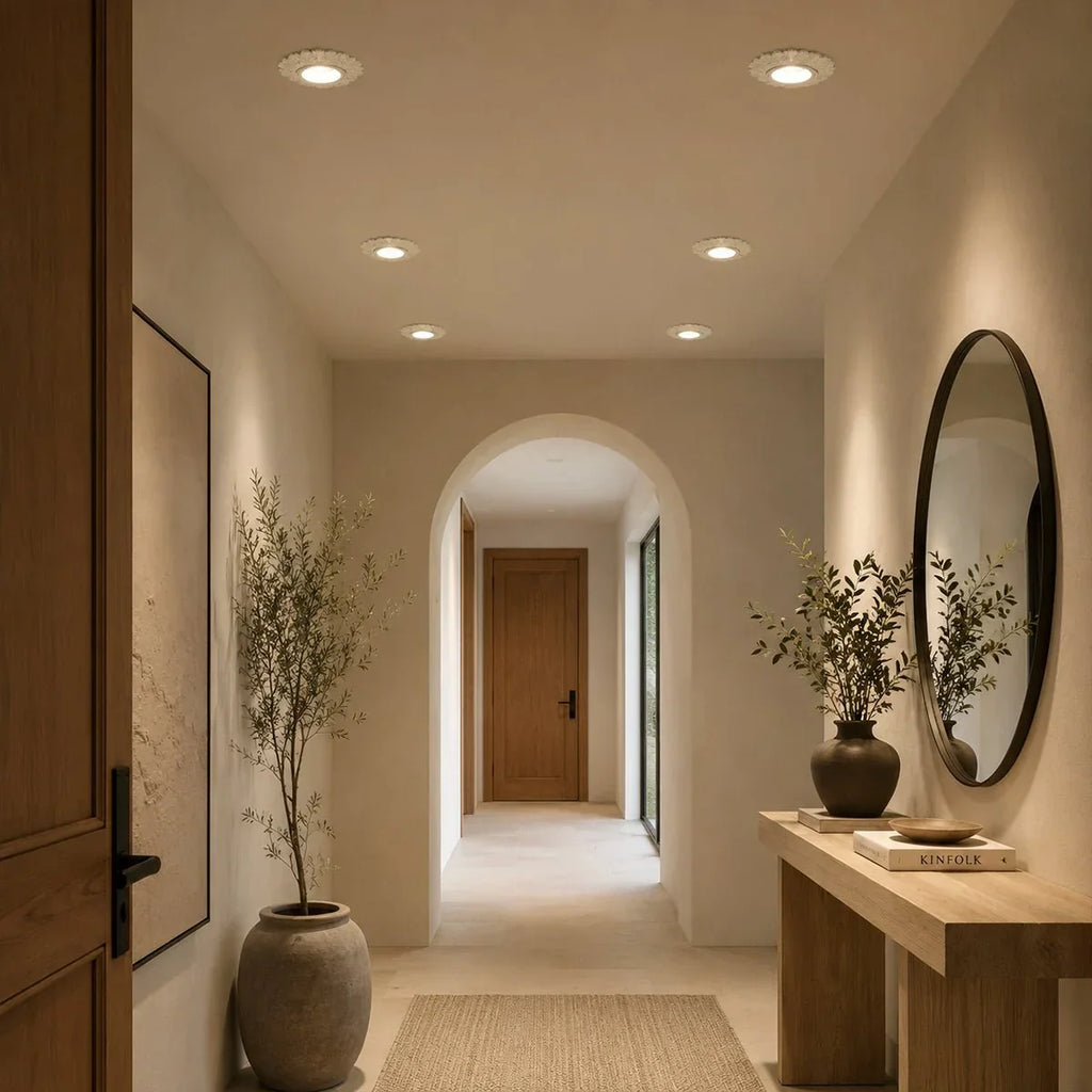 Floral French Plaster Spotlight For Recessed Ceiling Lighting