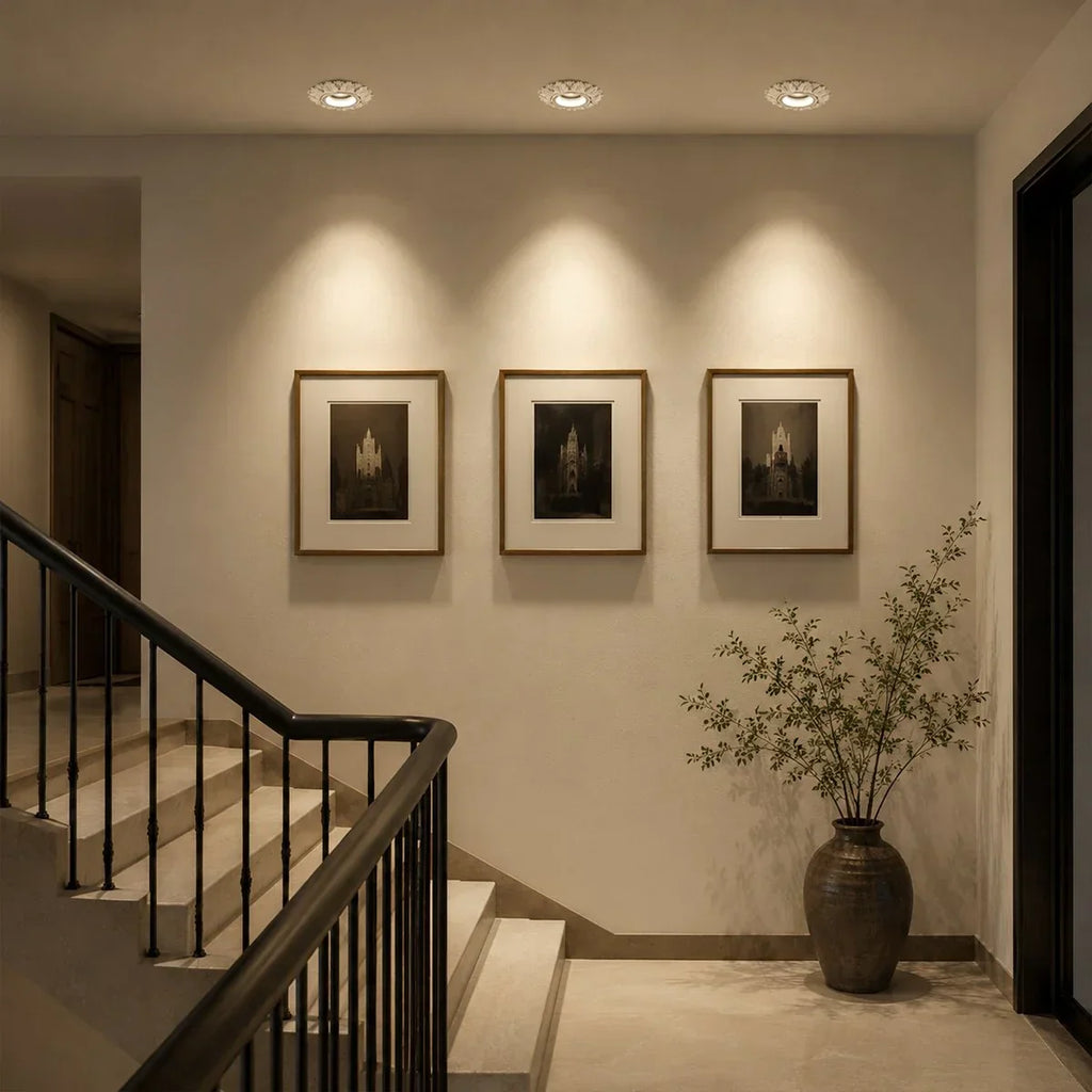 Floral French Plaster Spotlight For Recessed Ceiling Lighting
