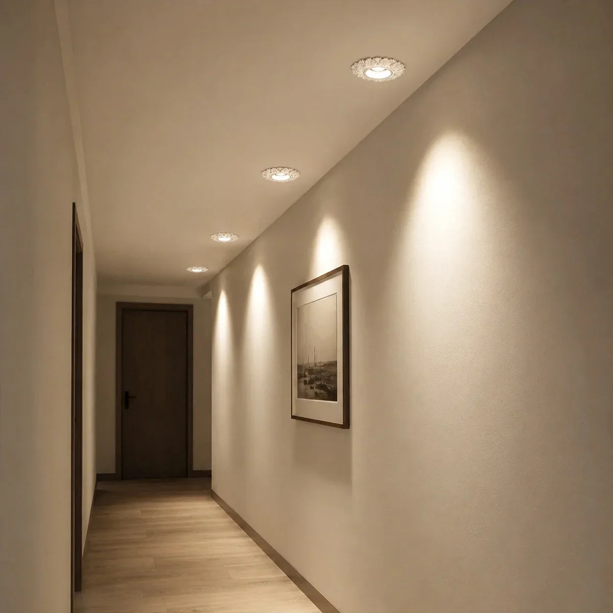 Floral French Plaster Spotlight For Recessed Ceiling Lighting