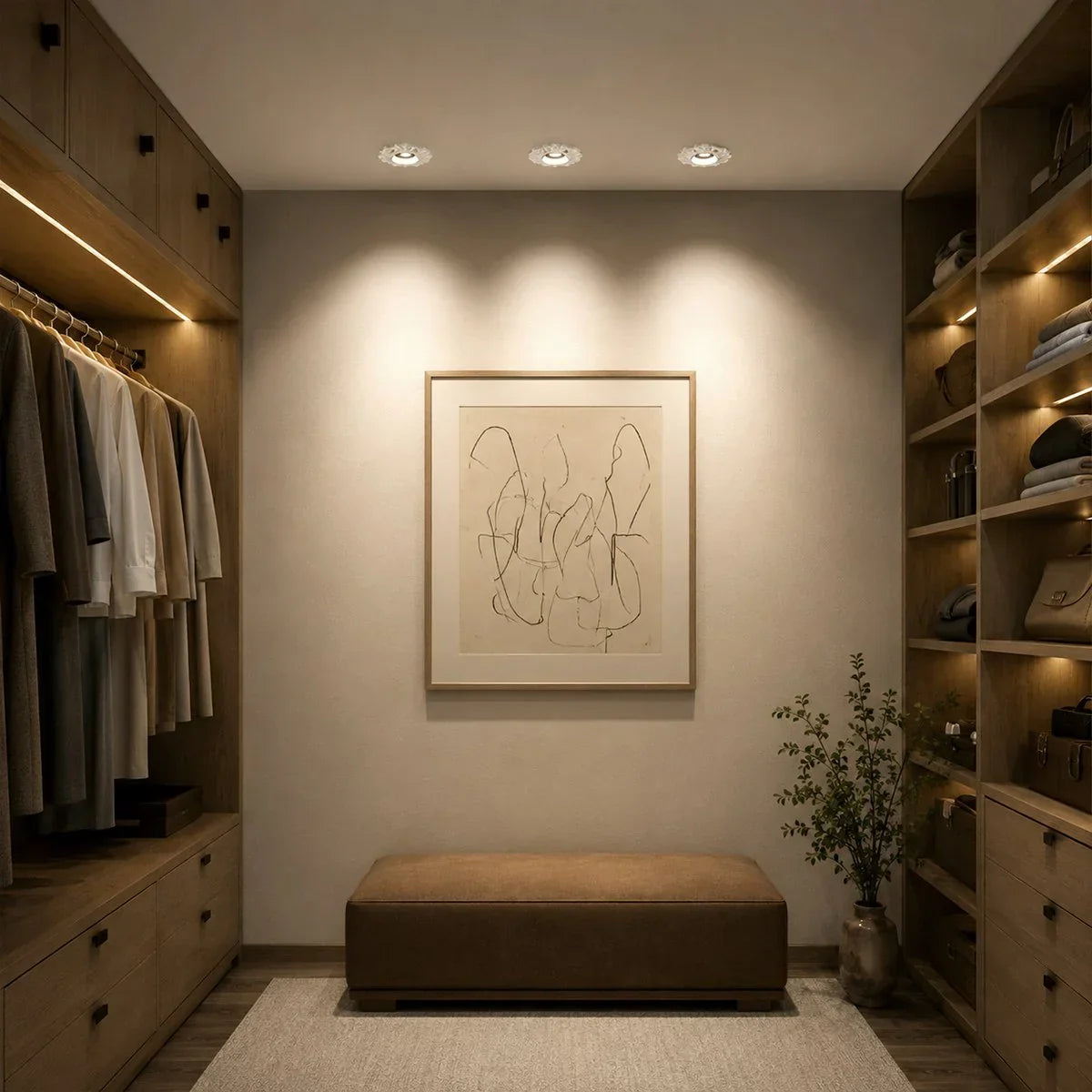 Floral French Plaster Spotlight For Recessed Ceiling Lighting