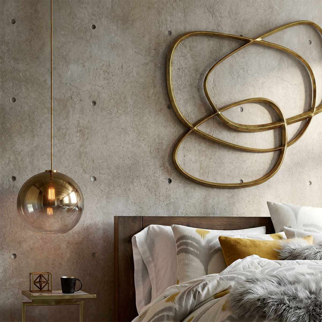 Aurora Glass Pendant Light With Ombre Finishes In Champagne Silver Rose Gold