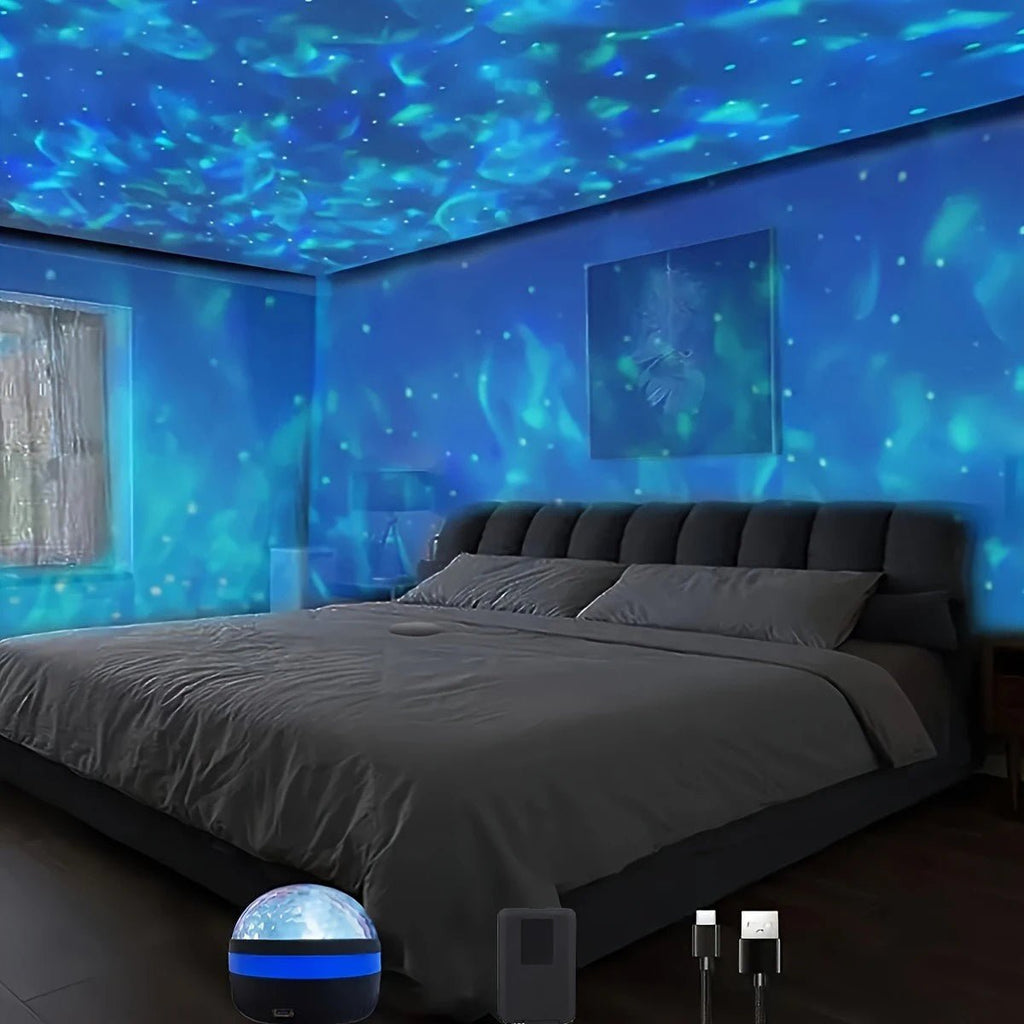 Lampe projecteur ciel étoilé USB pour chambre et fêtes - Fioriscas