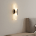 Lampe murale LED élégante noire et dorée - Fioriscas
