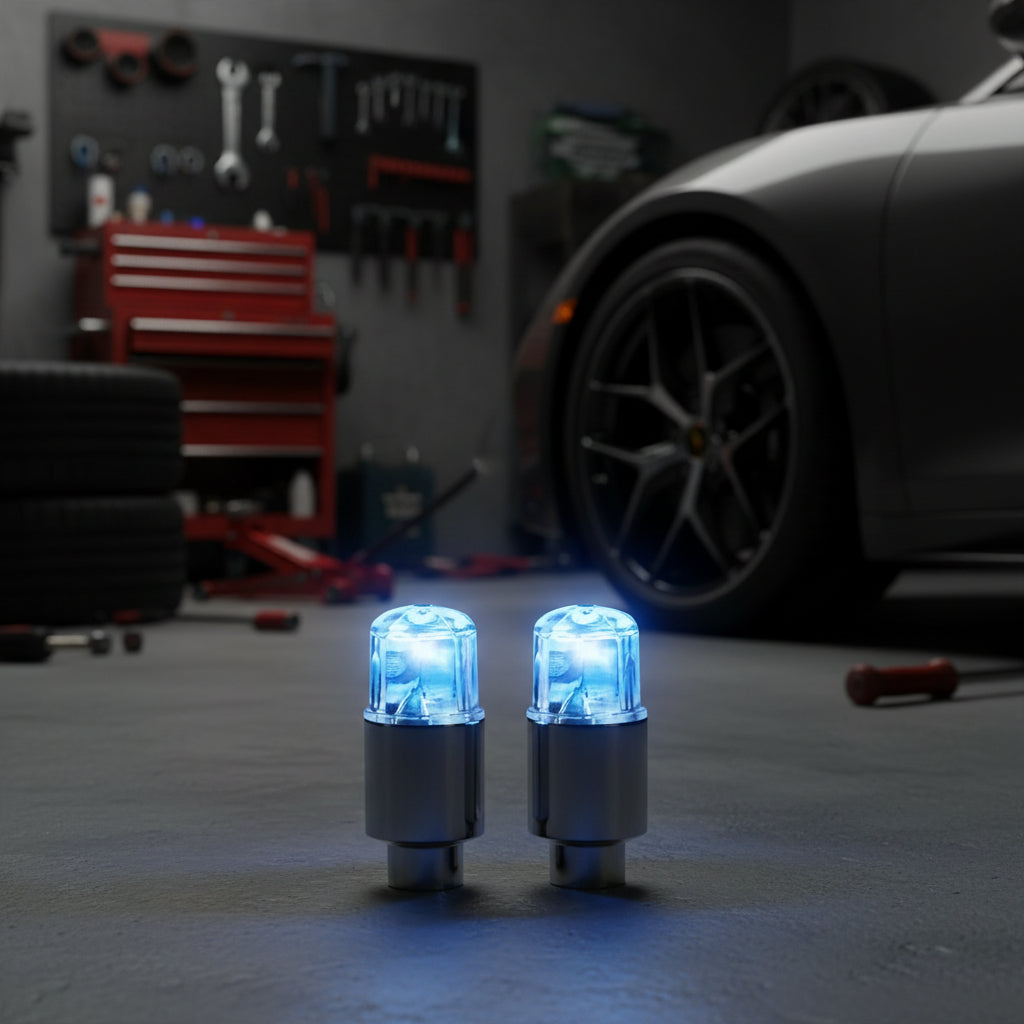 Tappi valvola LED per auto, biciclette e scooter - Fioriscas