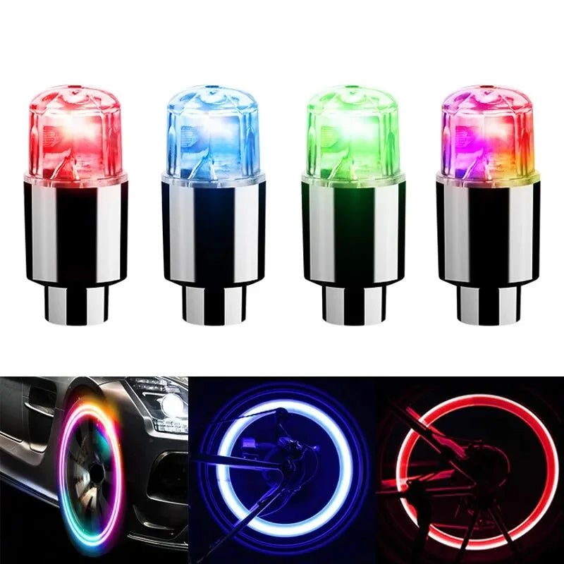Tappi valvola LED per auto, biciclette e scooter - Fioriscas