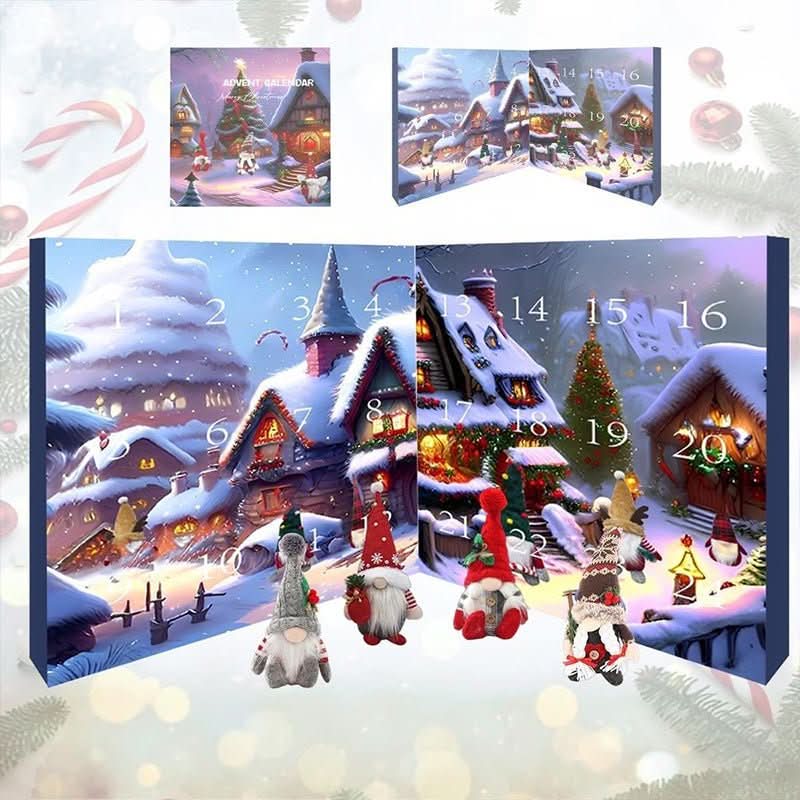 Handgemaakte Pluche Kabouter Adventskalender voor Feestelijke Herinneringen - Fioriscas