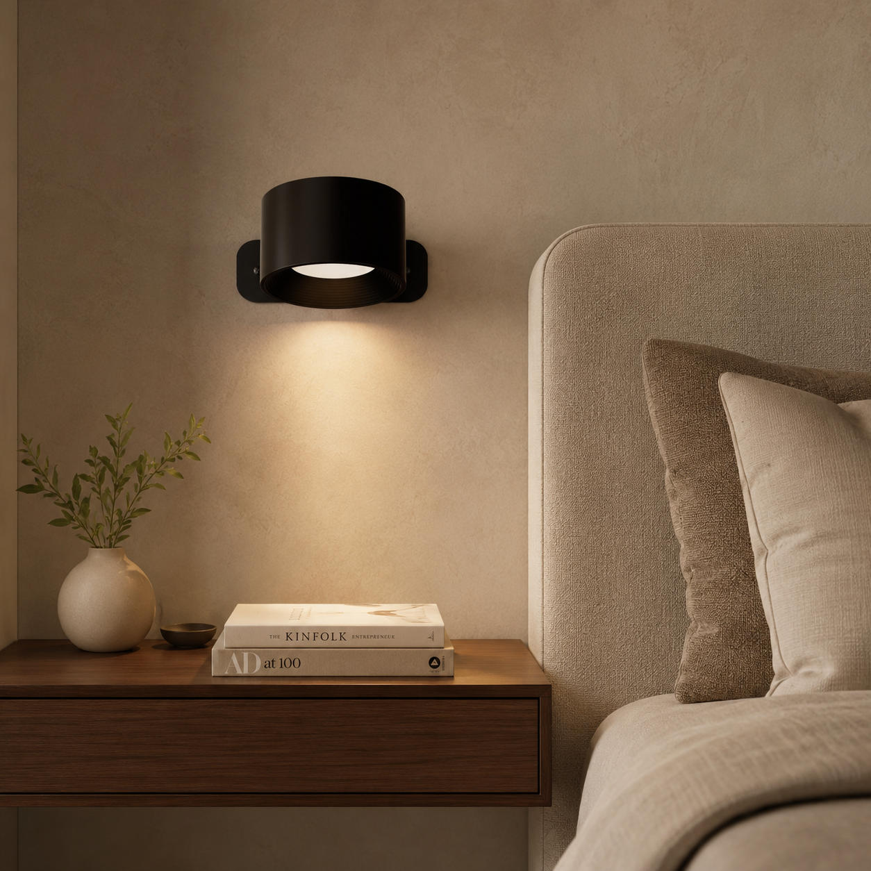 GlowLine Battery Powered Wireless Wall Lamp With USB C Charging