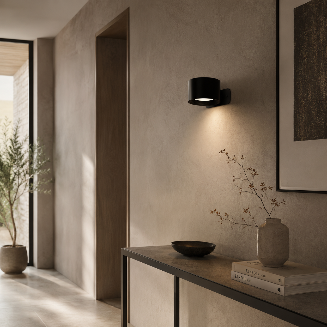 GlowLine Battery Powered Wireless Wall Lamp With USB C Charging