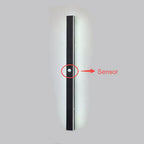 Elegante aplique de parede preto, luz LED Nyx para paredes exteriores