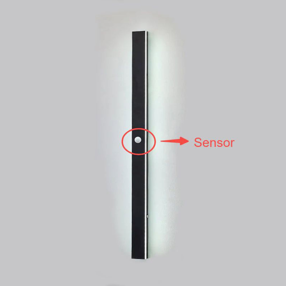 Elegante aplique de parede preto, luz LED Nyx para paredes exteriores