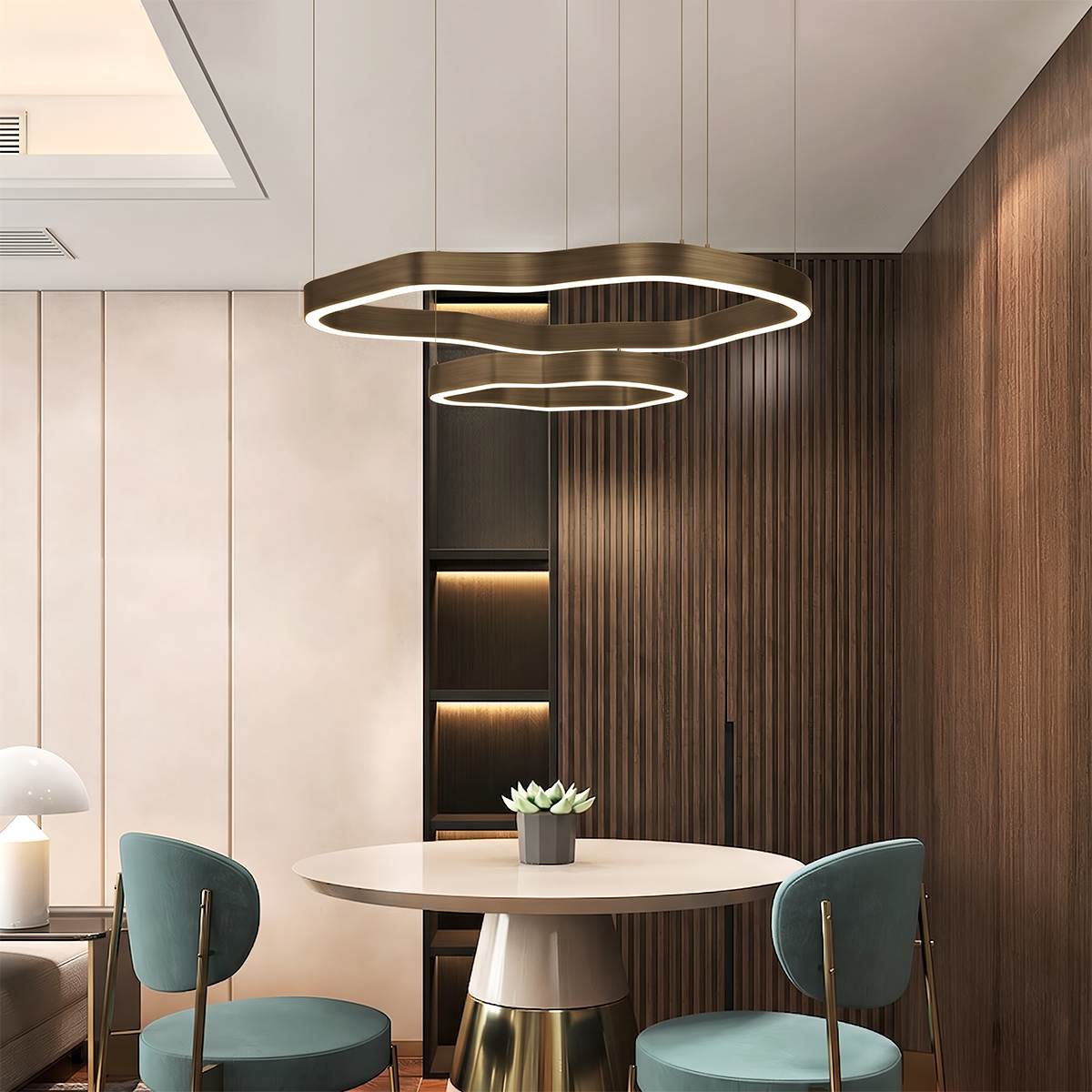 Nova Ring LED Chandelier With Acrylic Diffuser For Modern Ambiance