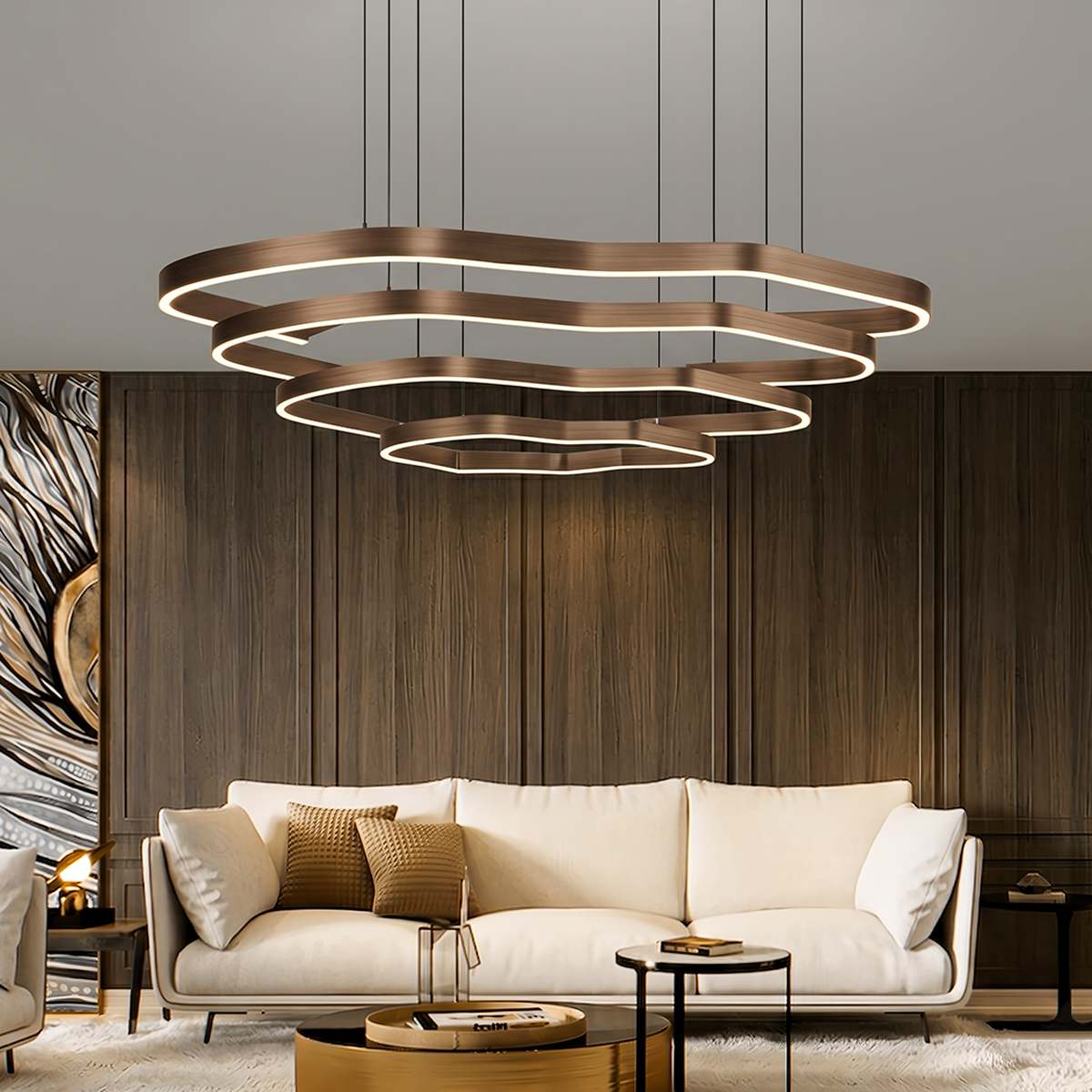 Nova Ring LED Chandelier With Acrylic Diffuser For Modern Ambiance