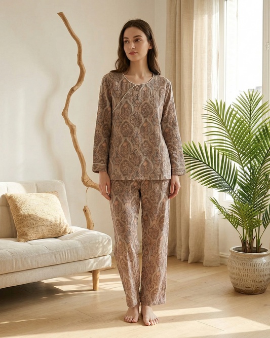 L’Ensemble Pyjama Héritage Floral I La Douceur du Coton 100%