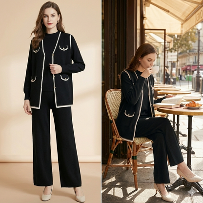 Cardigan Long Bohème Chic à Motifs Géométriques