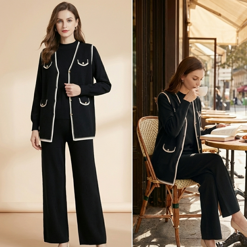 Cardigan Long Bohème Chic à Motifs Géométriques