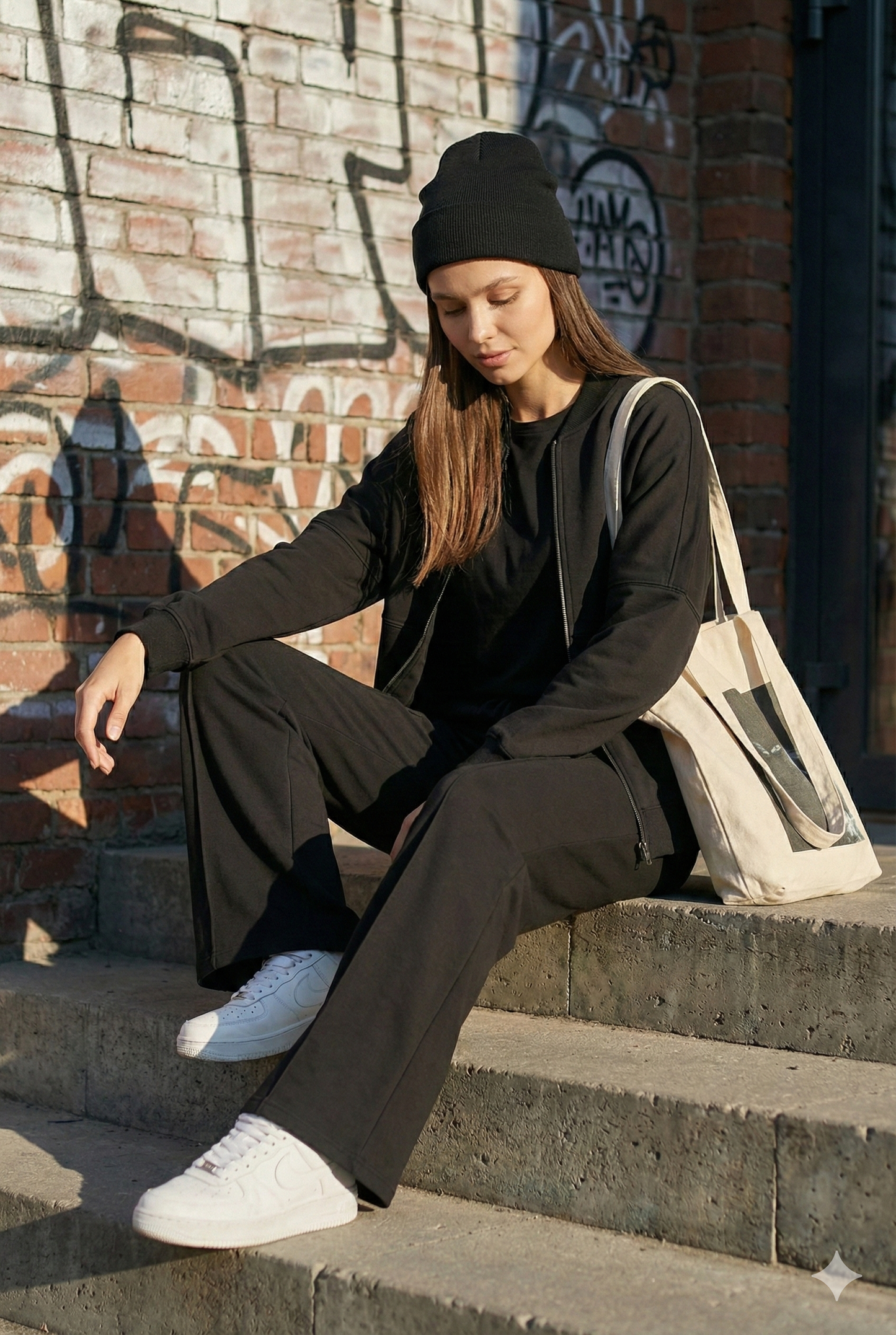 L'Ensemble City Comfort | Bomber Zippé & Pantalon Fluide en Coton