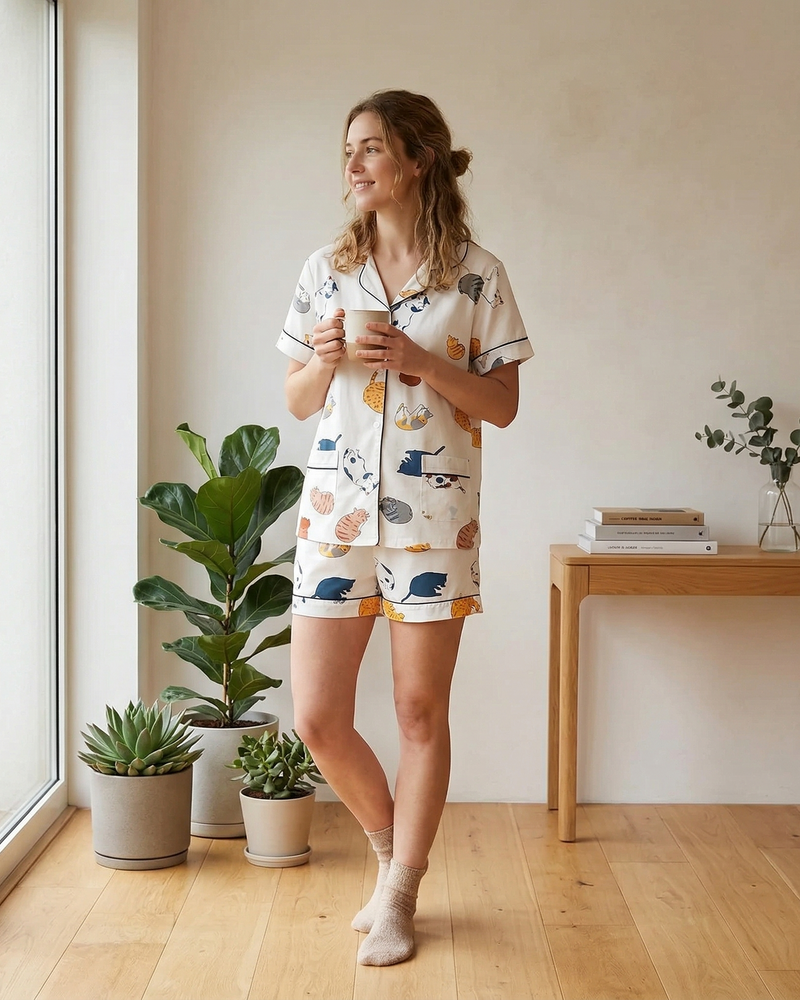 L’Ensemble Pyjama I Douceur de Coton 100% Collection Printemps Japonais