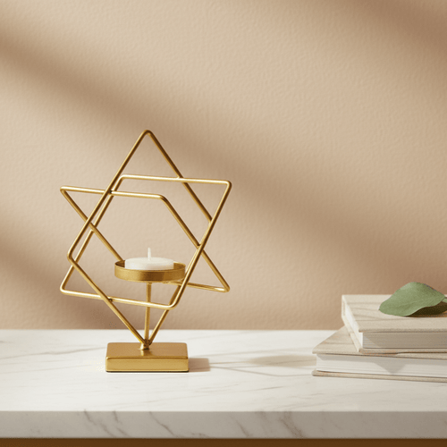 Aurelios Golden Candle Holder - Fioriscas
