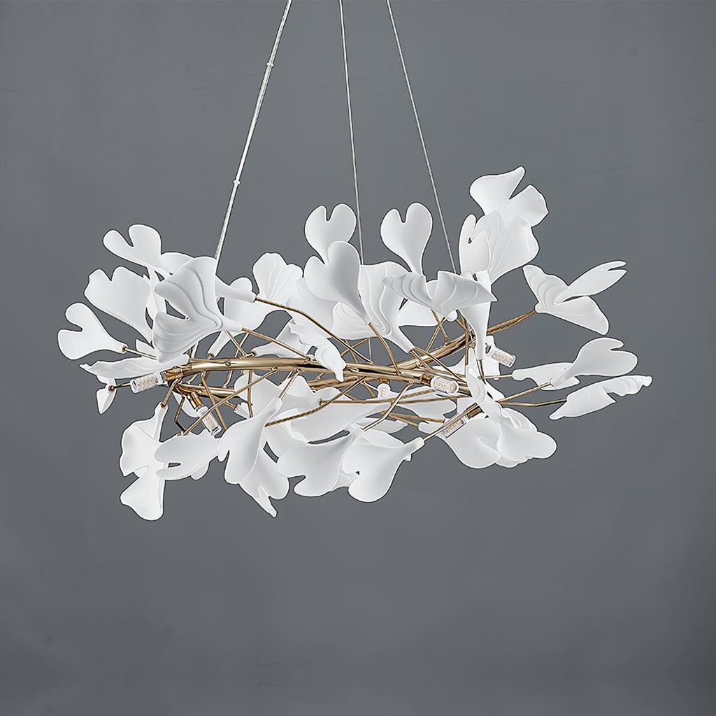Olivia Modern Golden LED Chandelier Ceramic | Fioriscas