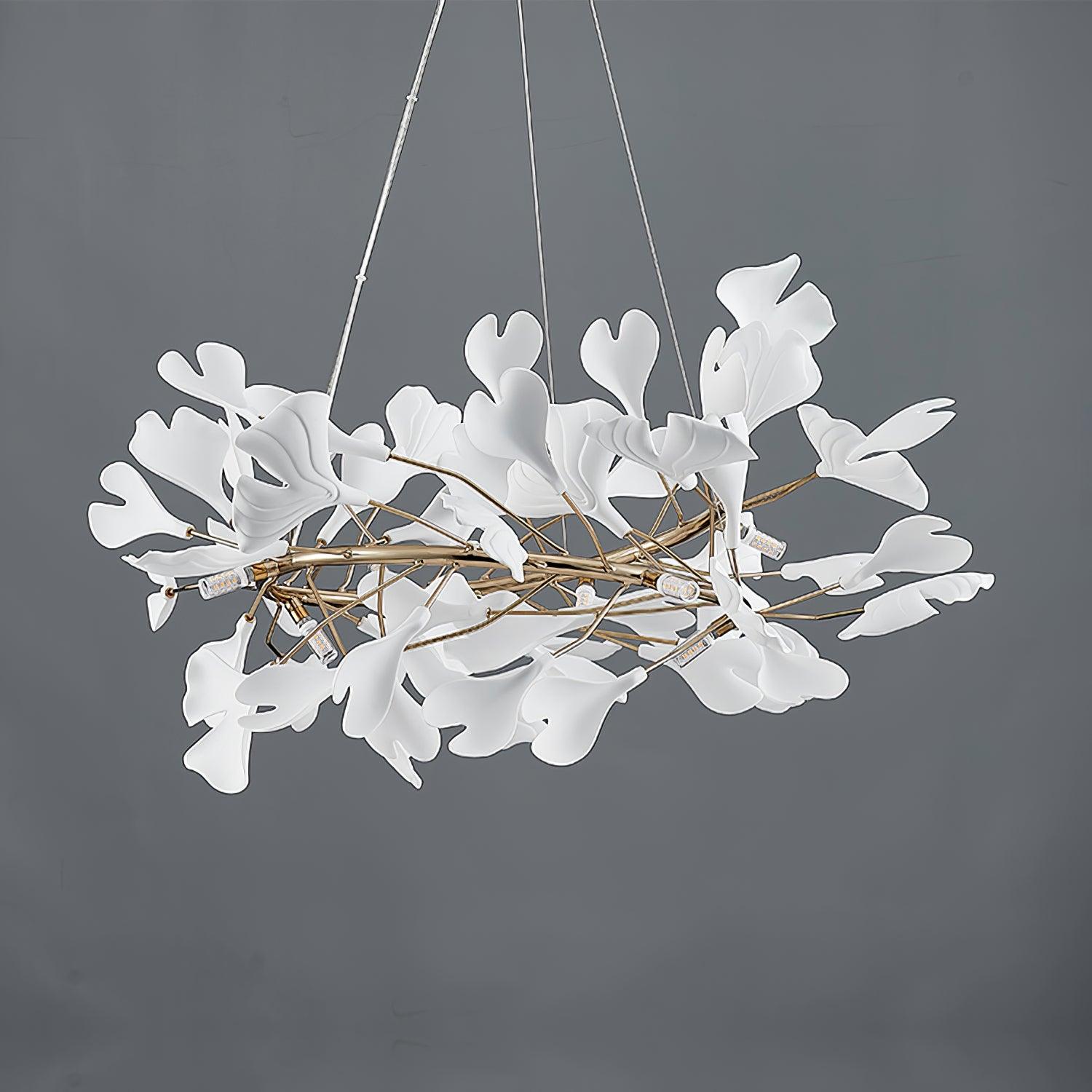 Olivia Modern Golden LED Chandelier Ceramic | Fioriscas