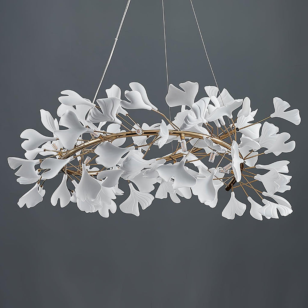 Olivia Modern Golden LED Chandelier Ceramic | Fioriscas