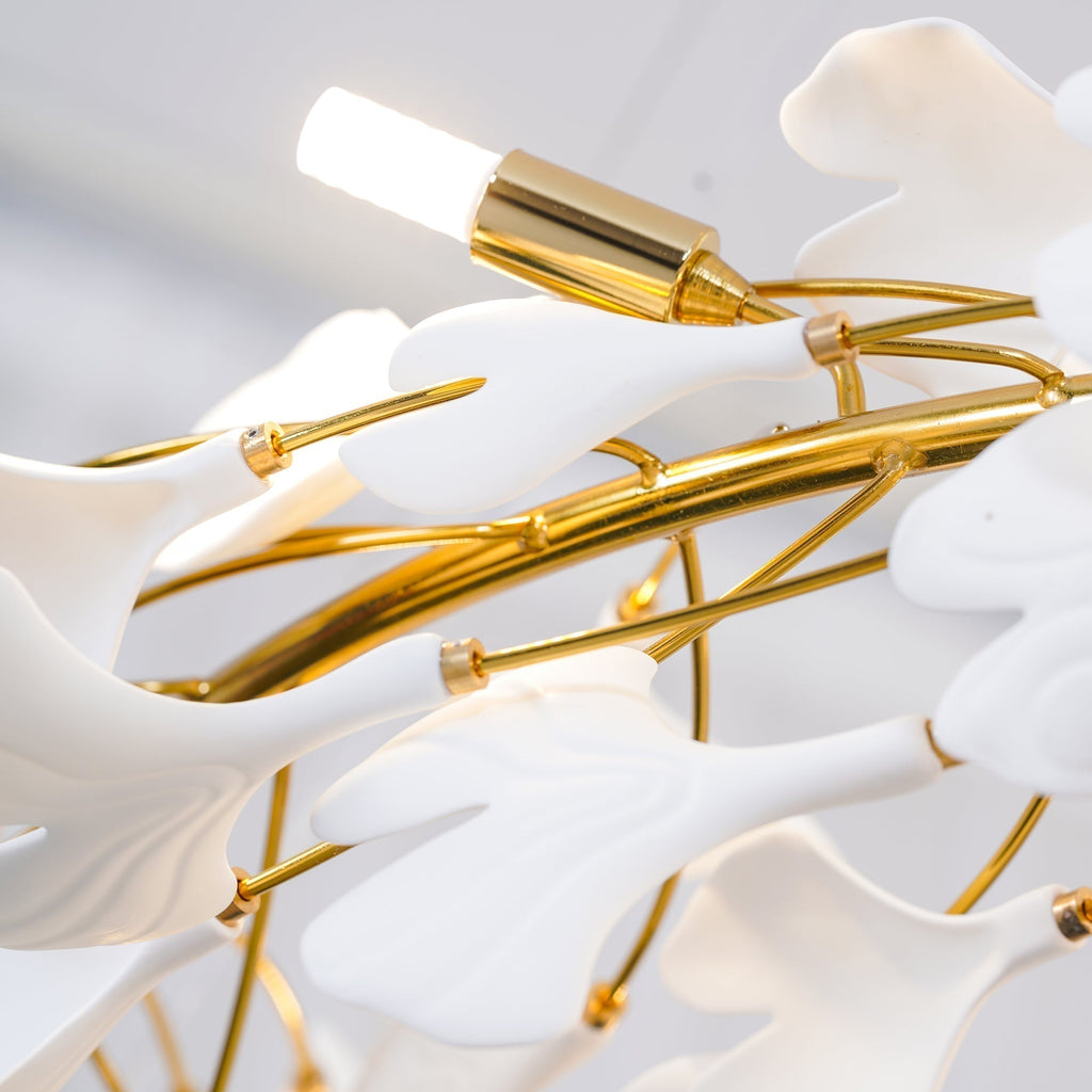 Olivia Modern Golden LED Chandelier Ceramic | Fioriscas