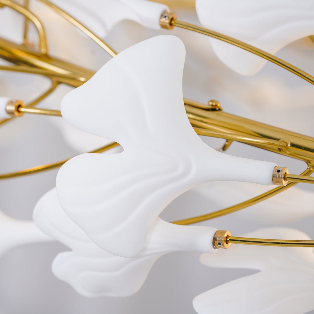 Olivia Modern Golden LED Chandelier Ceramic | Fioriscas