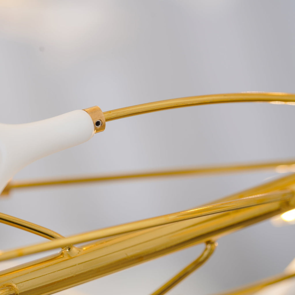 Olivia Modern Golden LED Chandelier Ceramic | Fioriscas