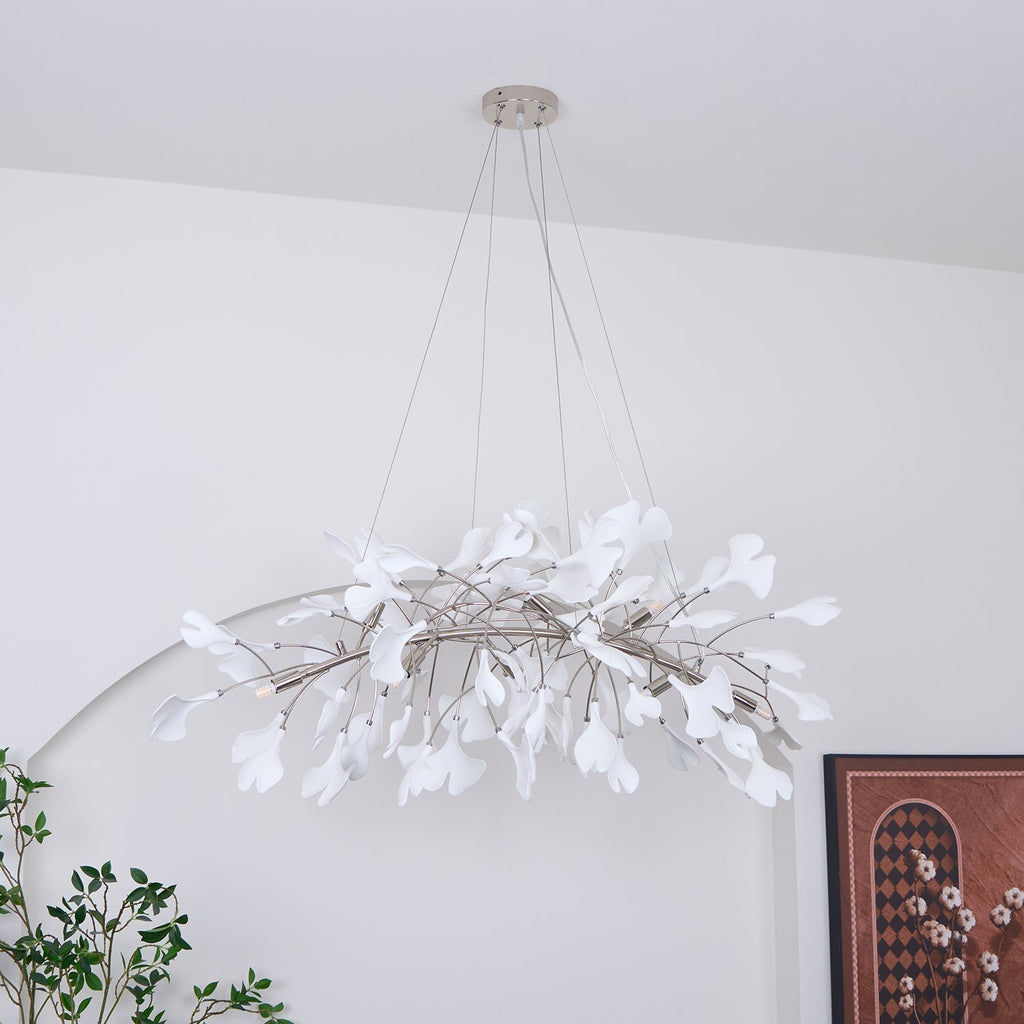 Arux Gingko Chandelier Art Deco Bent Downwards | Fioriscas