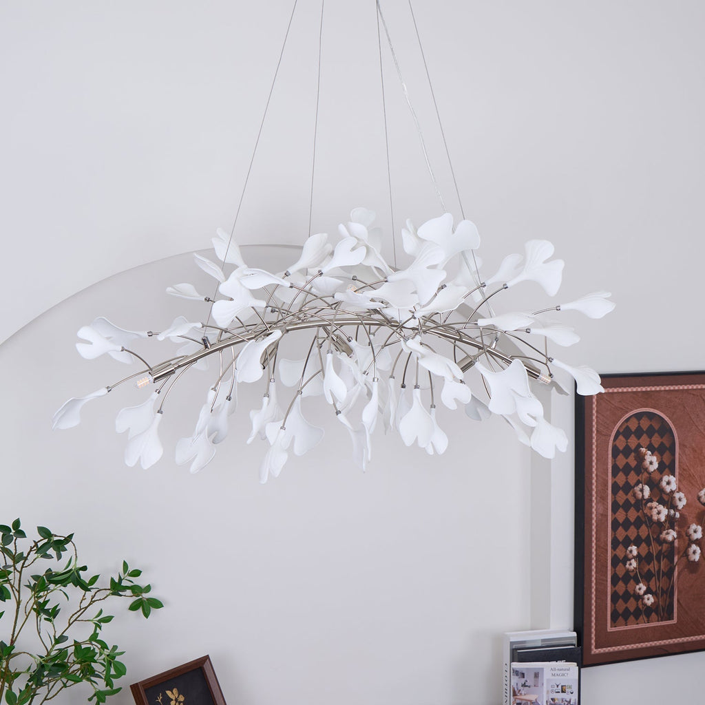 Arux Gingko Chandelier Art Deco Bent Downwards | Fioriscas