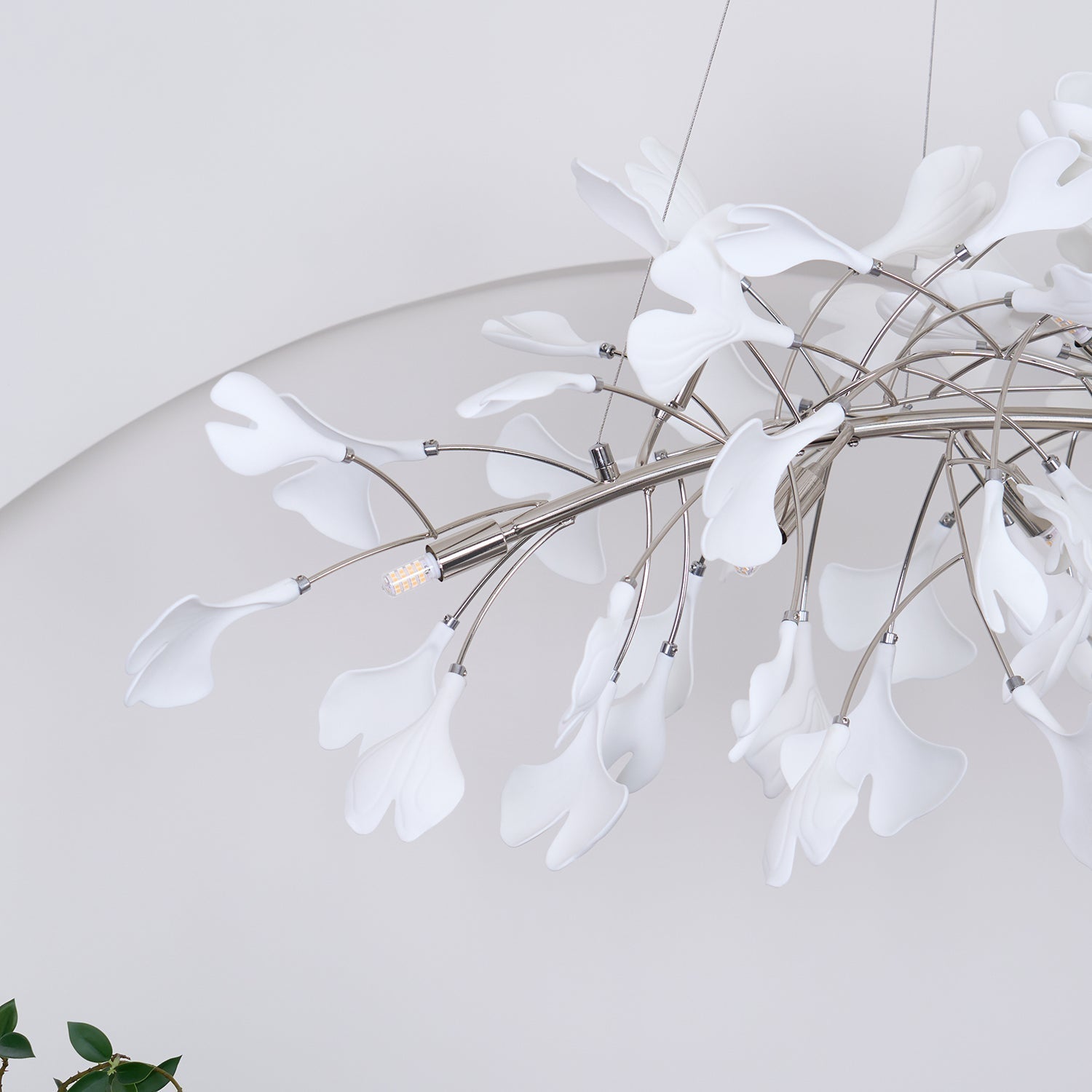 Arux Gingko Chandelier Art Deco Bent Downwards | Fioriscas