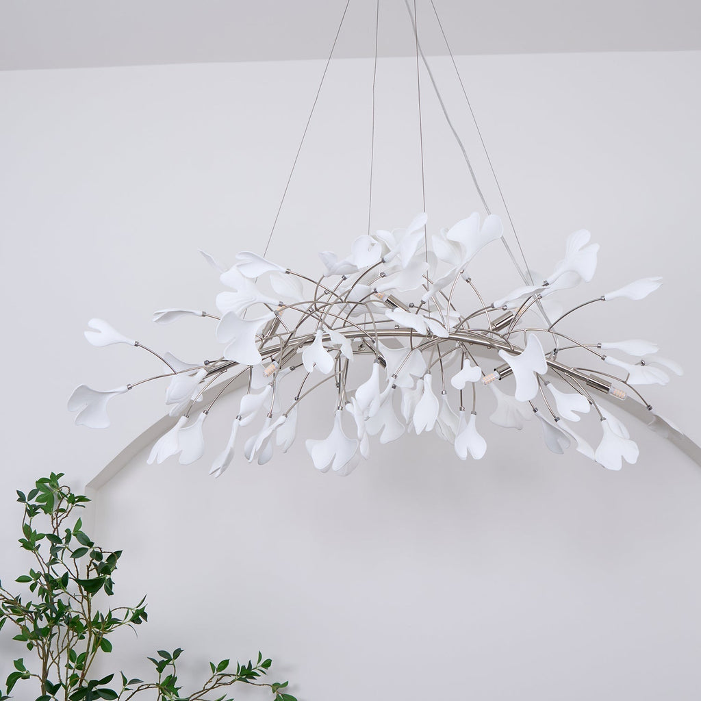 Arux Gingko Chandelier Art Deco Bent Downwards | Fioriscas
